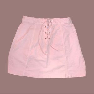 Pink corduroy mini skirt Forever 21 small